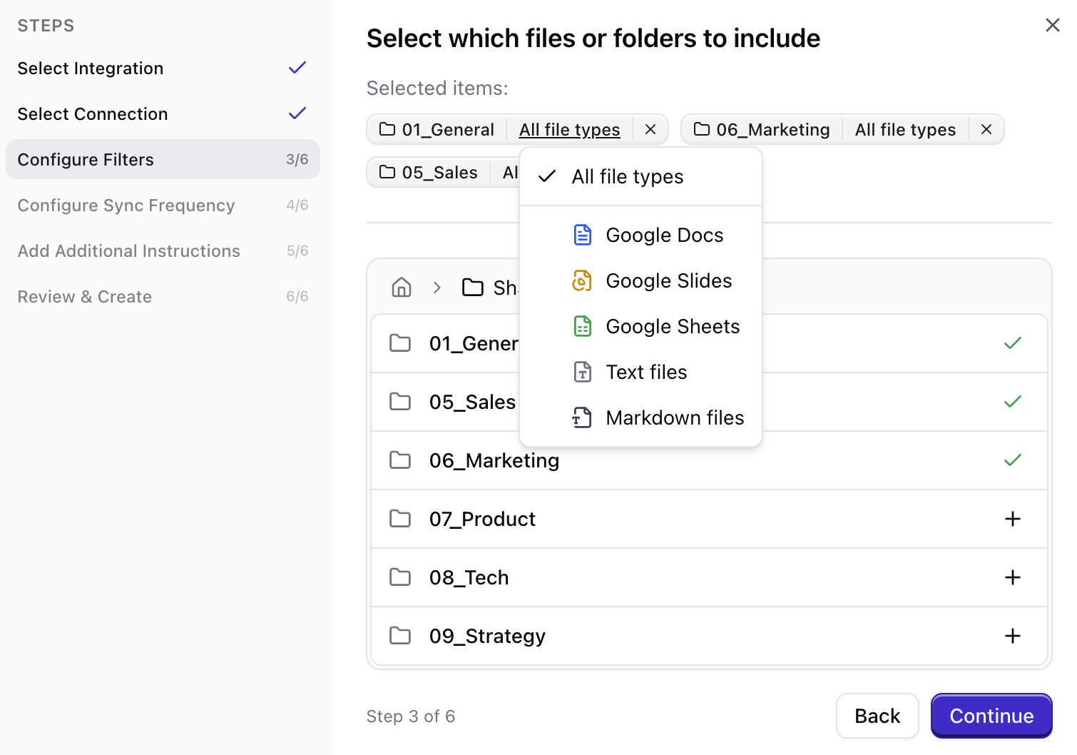 Google Drive file types
