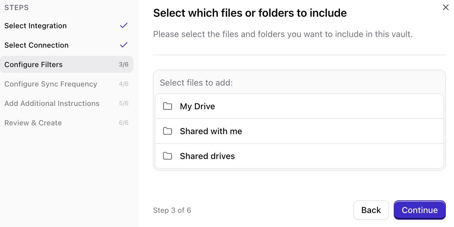 Google Drive filters