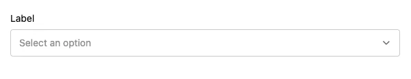 Default select field style