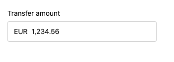 Default amount field style