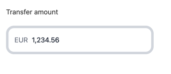 Customized amount field style
