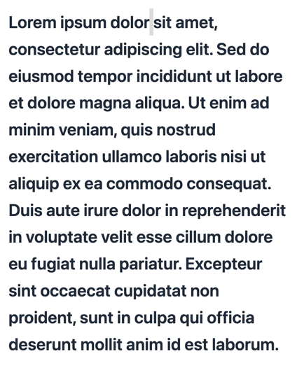 Customized text body style