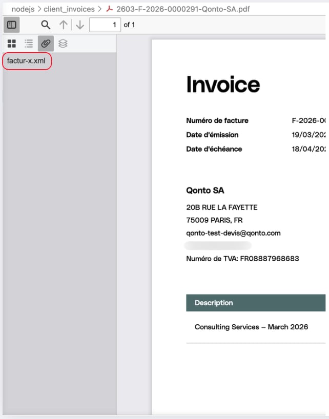 Factur-X PDF example