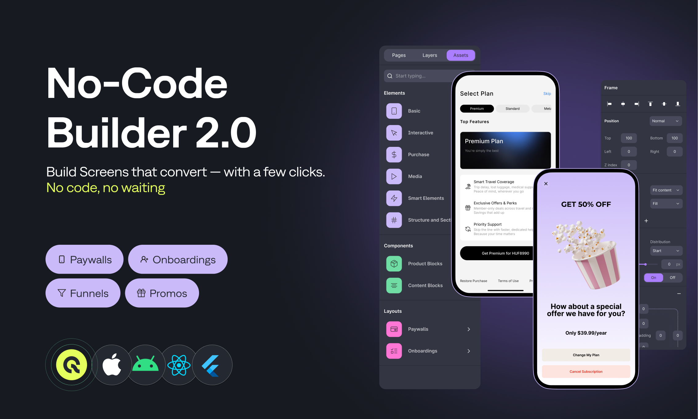 Qonversion No-Code Builder