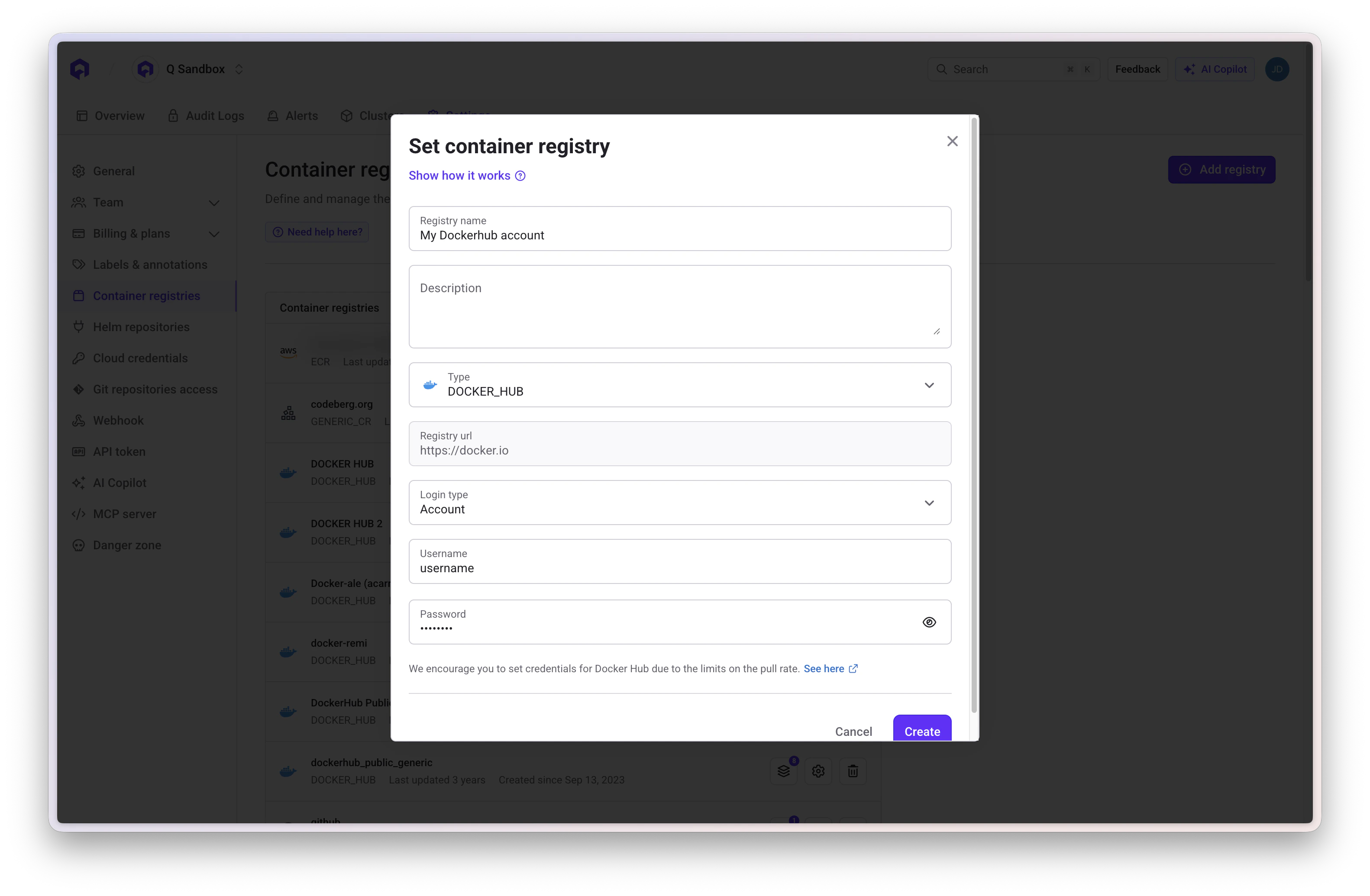 Container Registry Creation