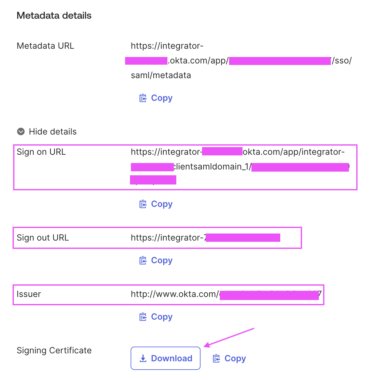 SAML Attributes to Share