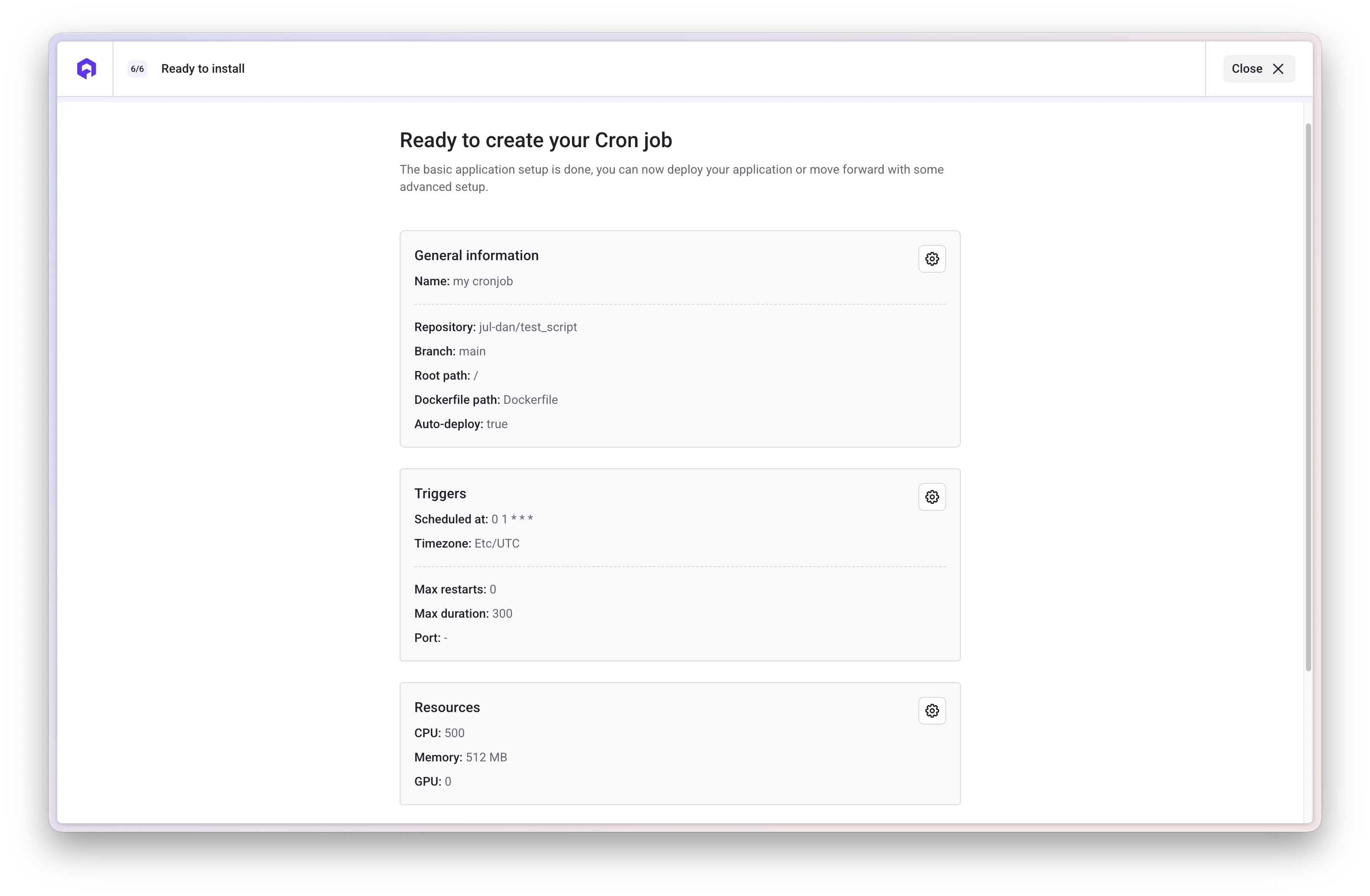 Lifecycle Job Configuration