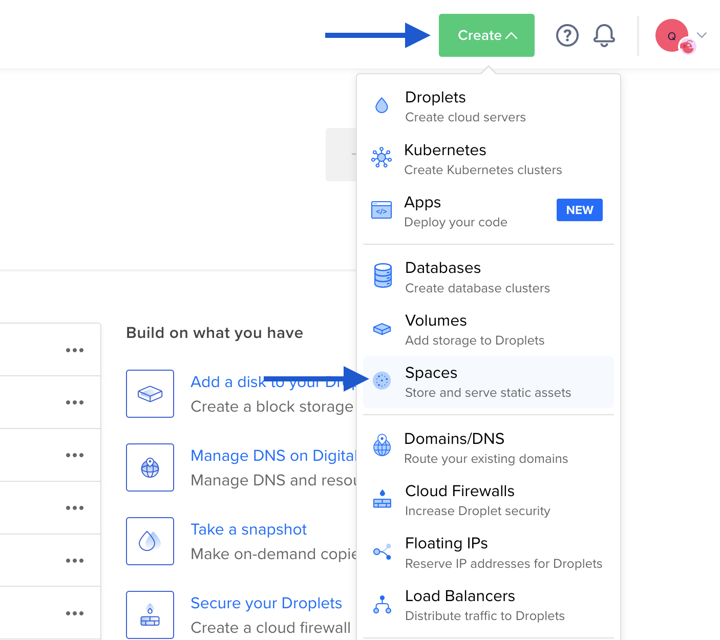DigitalOcean Spaces creation