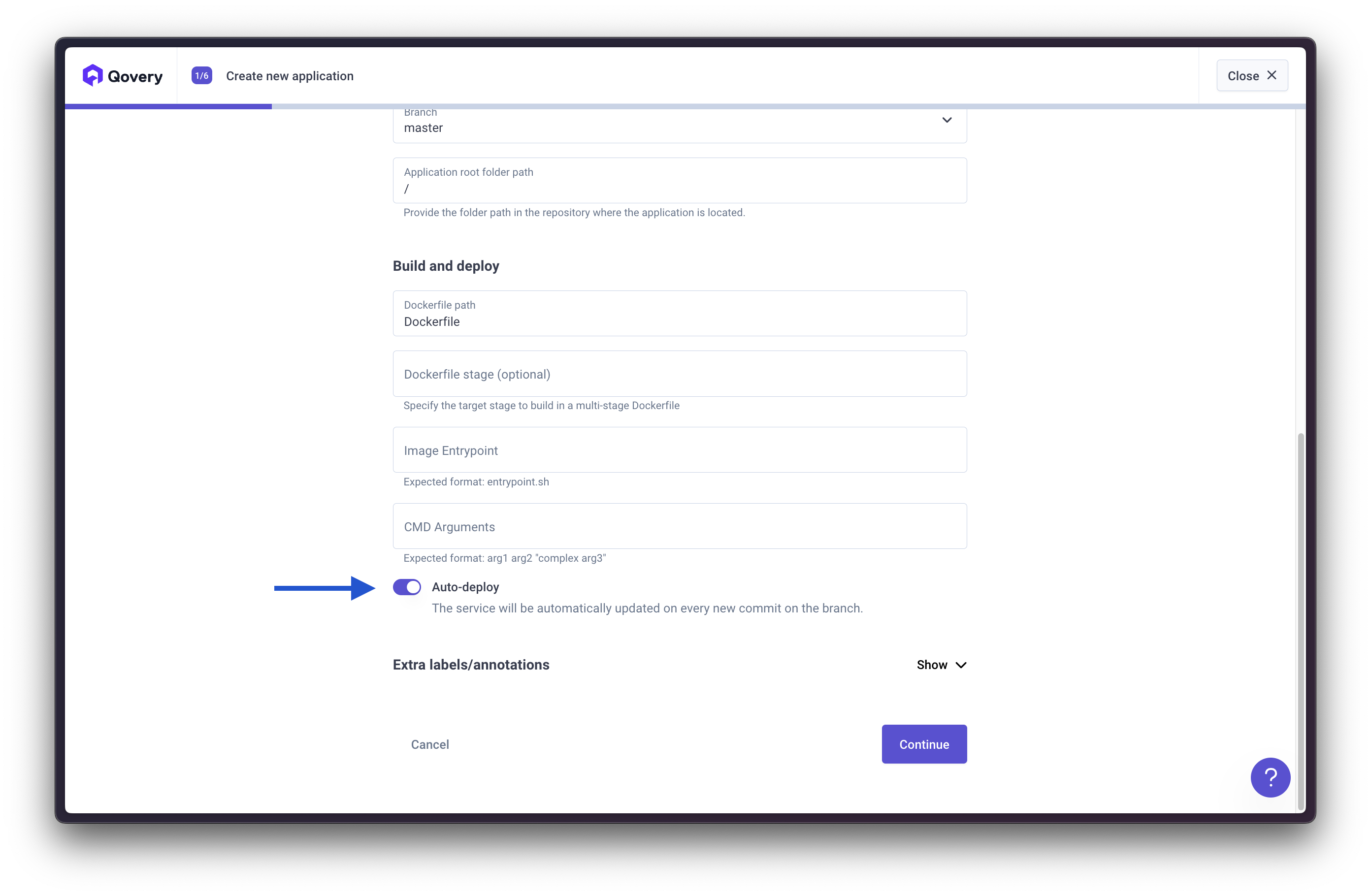 Auto-Deploy Creation Flow