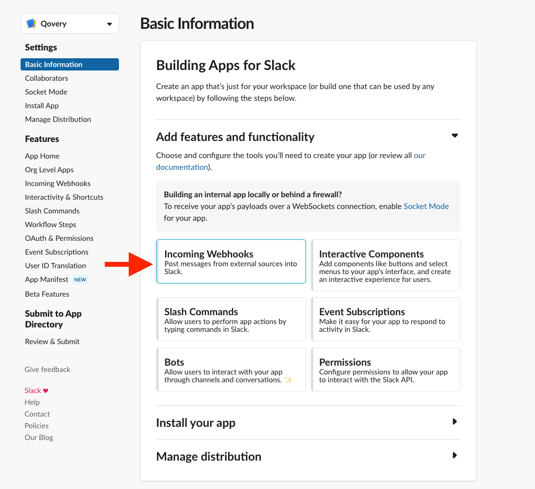 Activate Incoming Webhooks