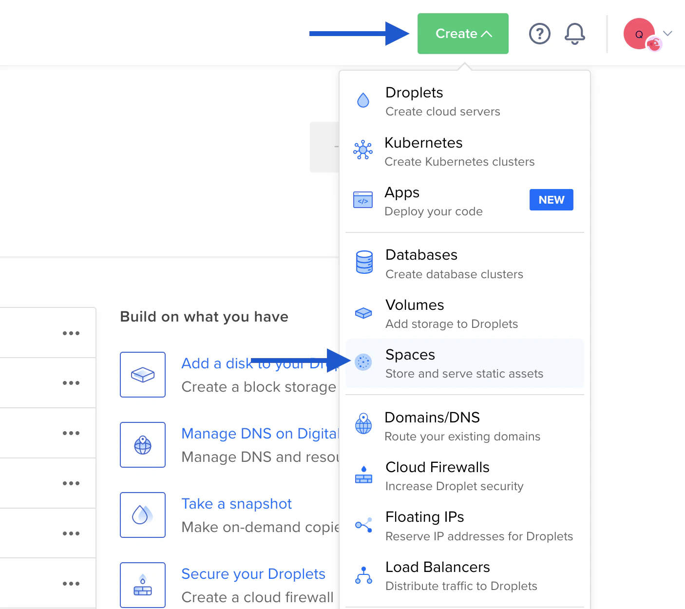 DigitalOcean Spaces creation