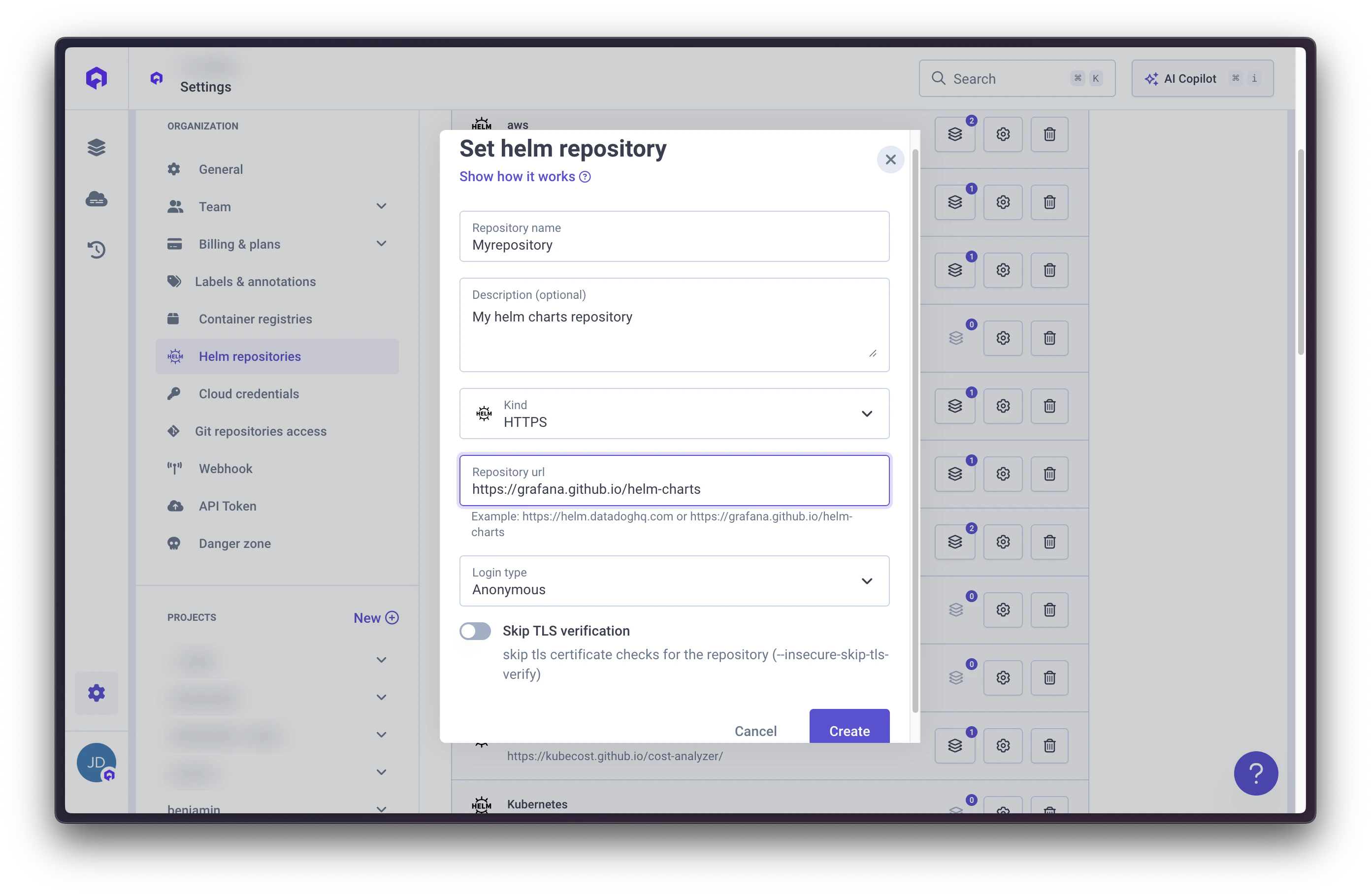 Helm Repository Creation