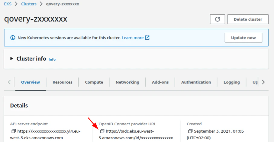 EKS OIDC provider URL