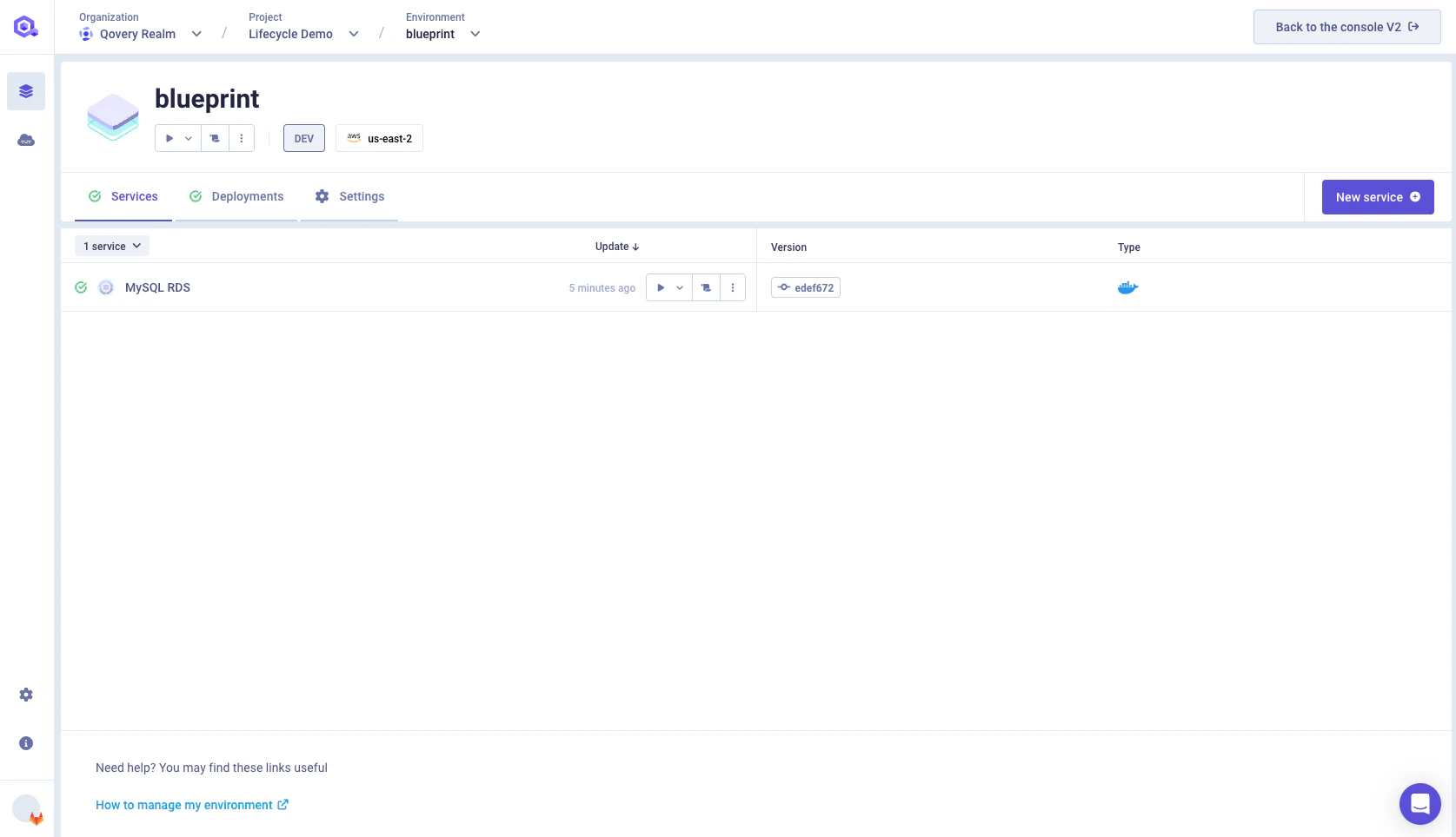 Completed deployment