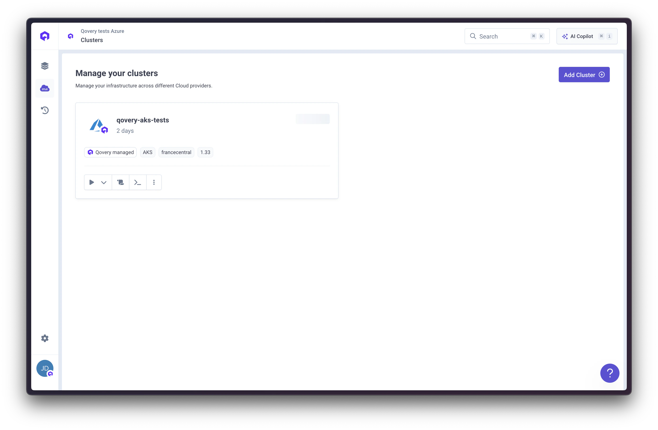 Azure Cluster Running