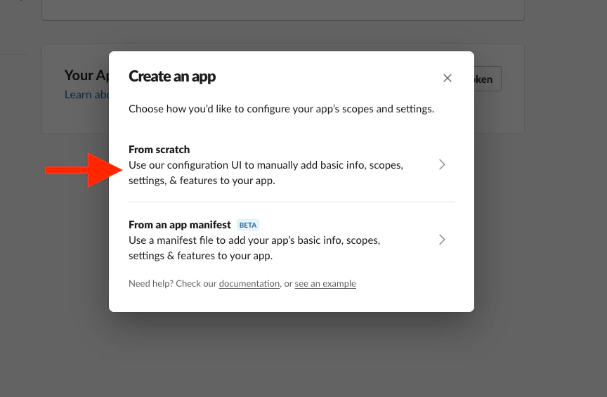 Create Slack App - Step 2