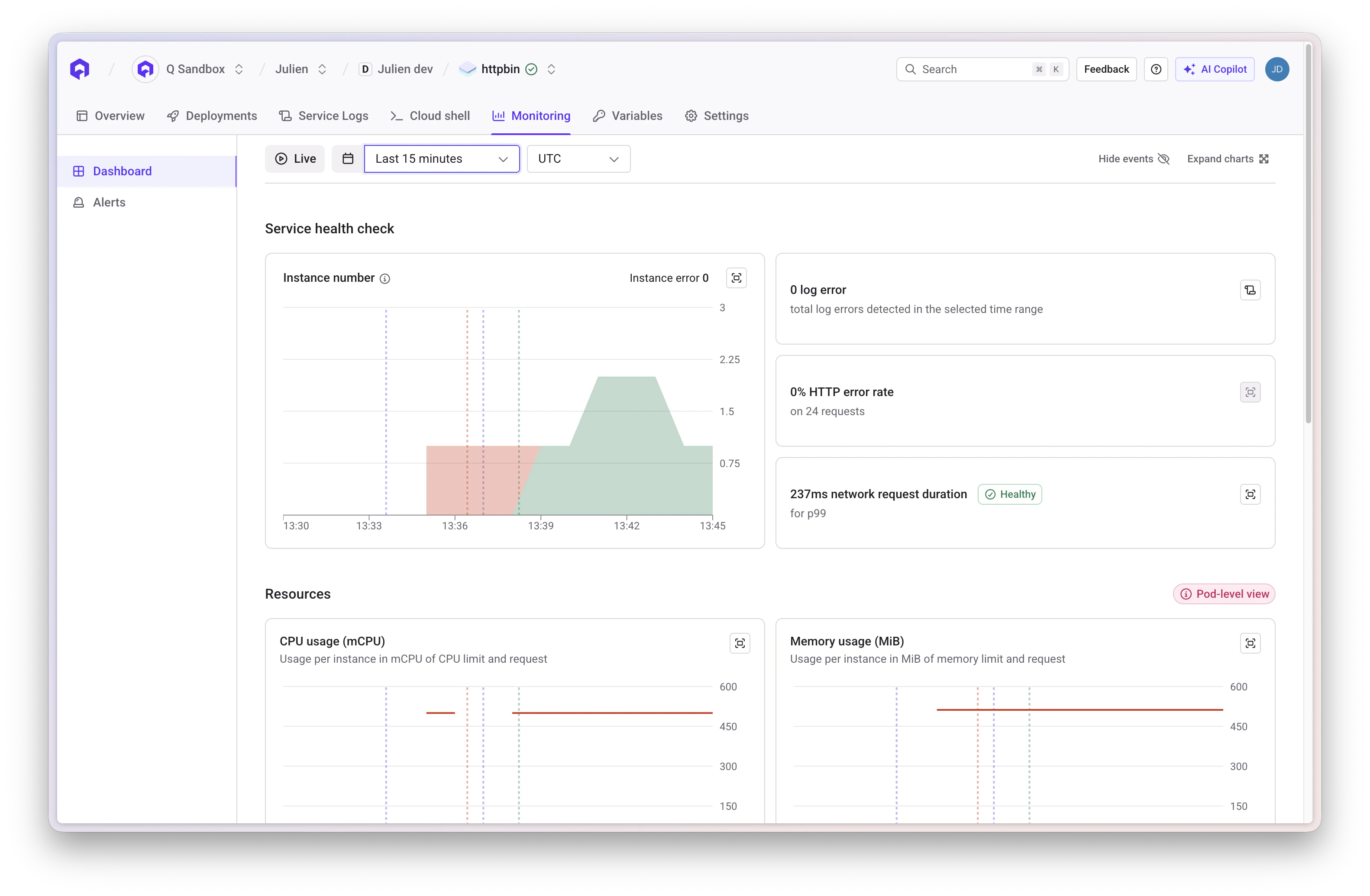 Qovery Observability Overview