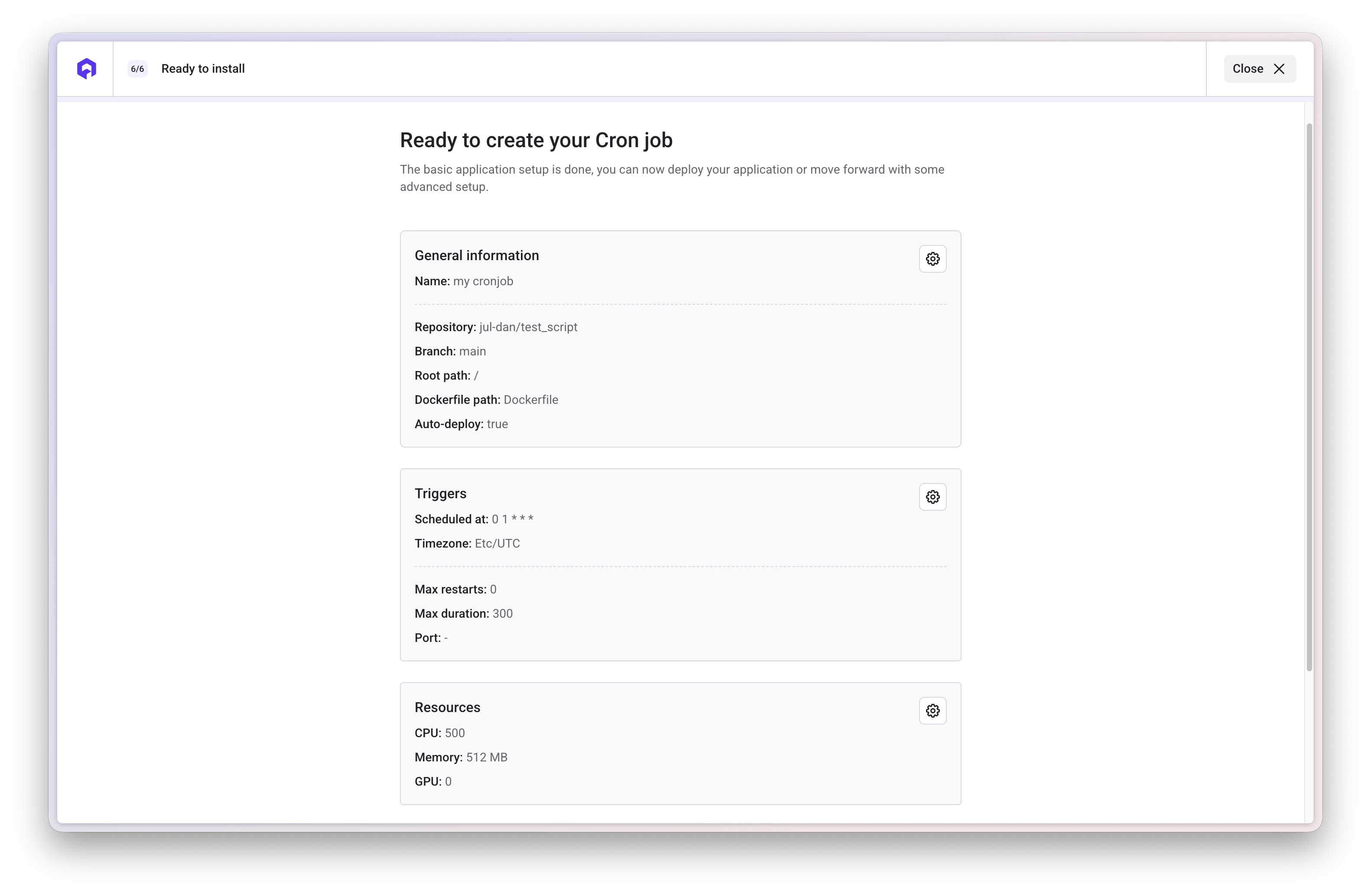 Lifecycle Job Configuration