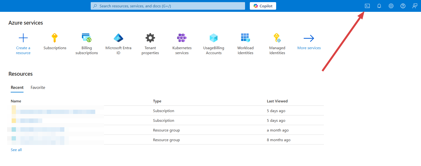 Azure Cloud Shell in Bash mode