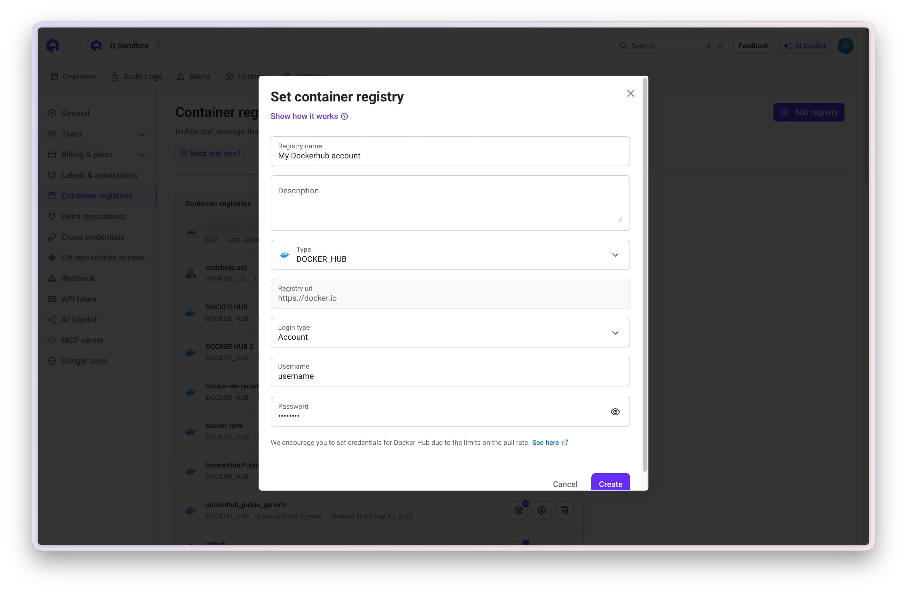 Container Registry Creation