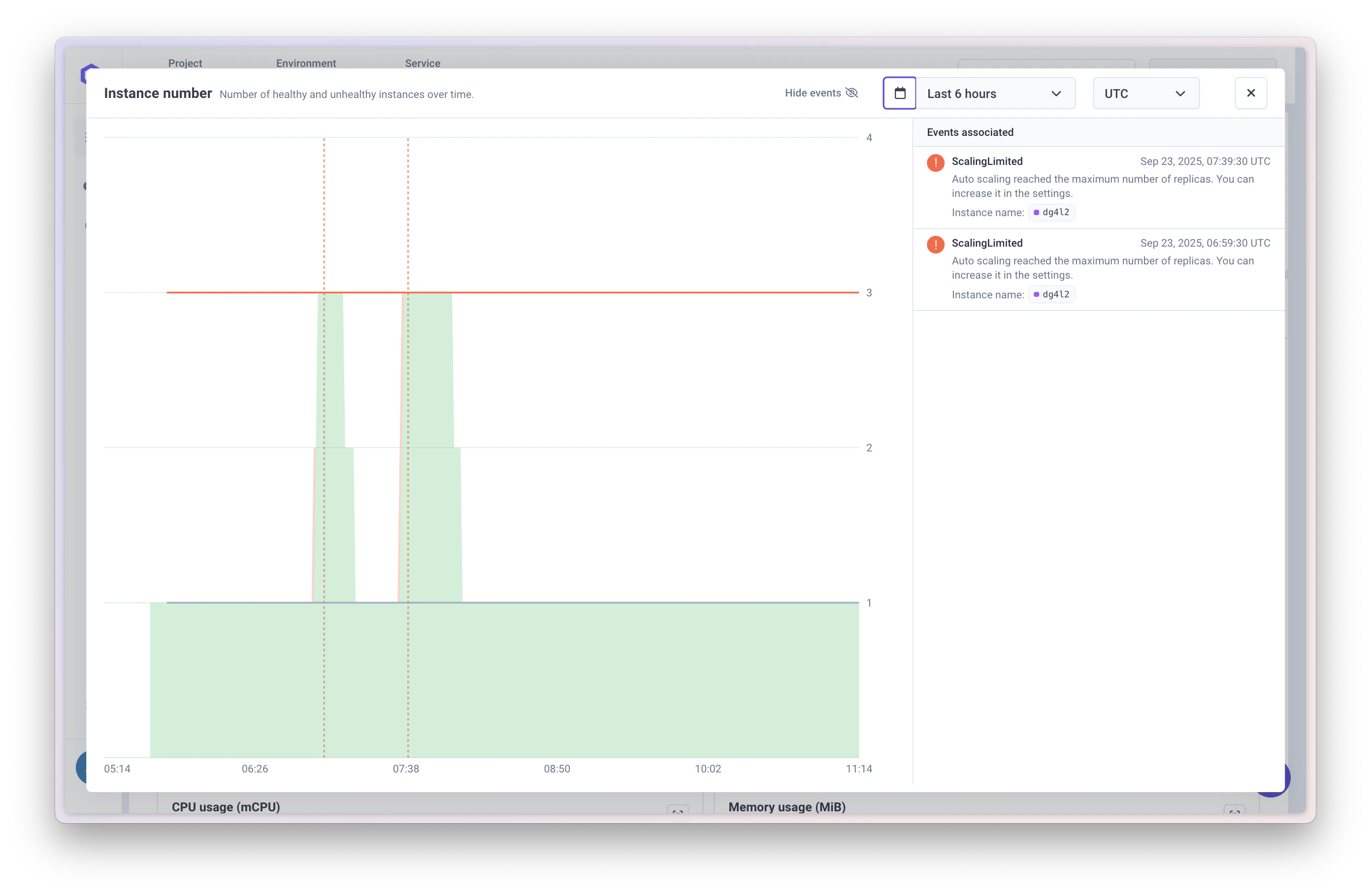 Service Health and Events