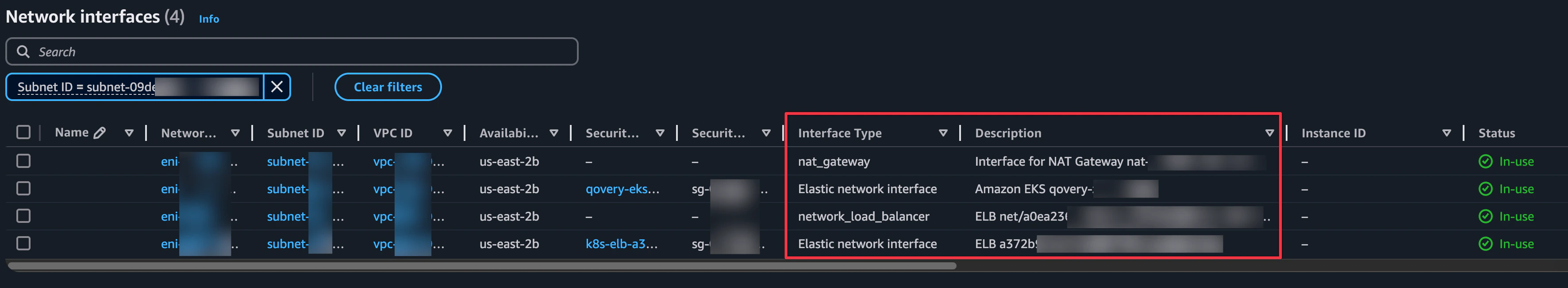AWS network interfaces blocking deletion