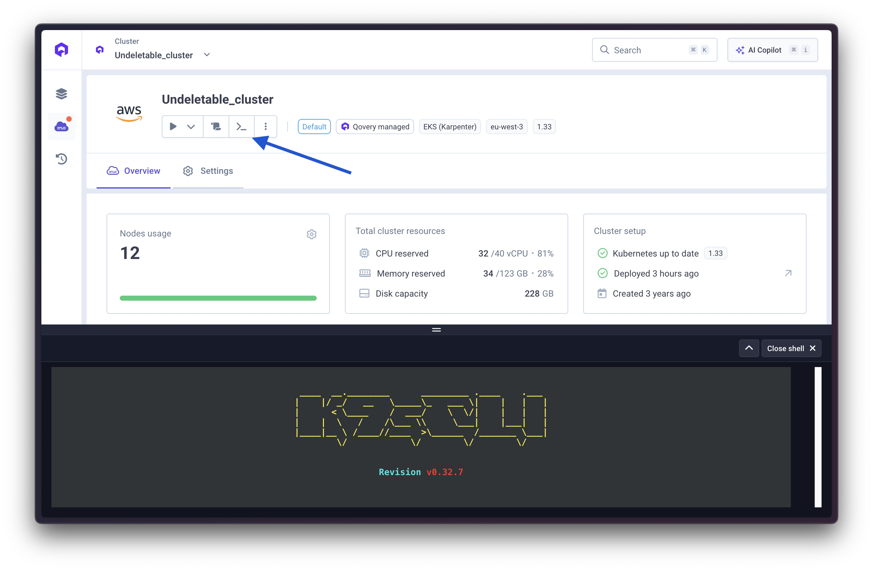 Cluster Shell Access