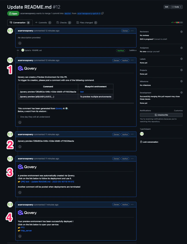 Preview Environment Flow