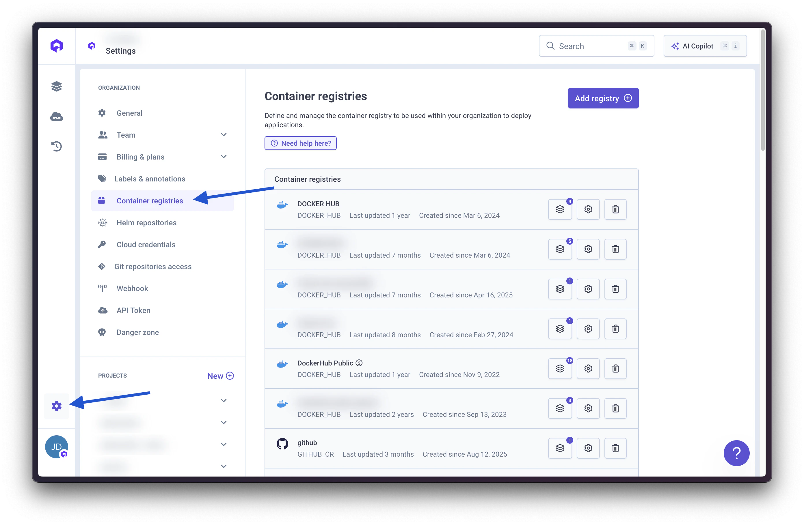 Container Registry Management
