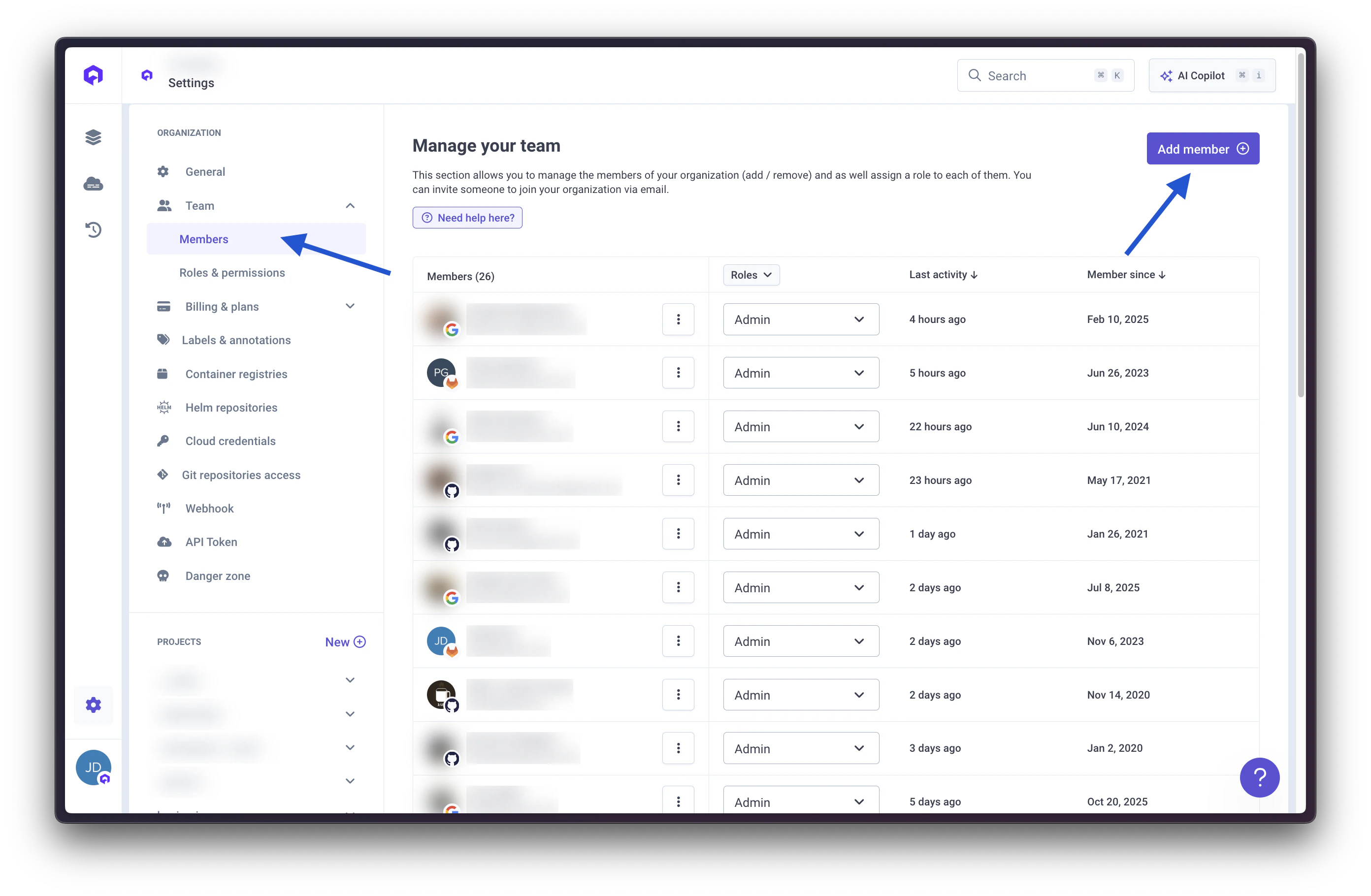 Qovery - List all members within an organization