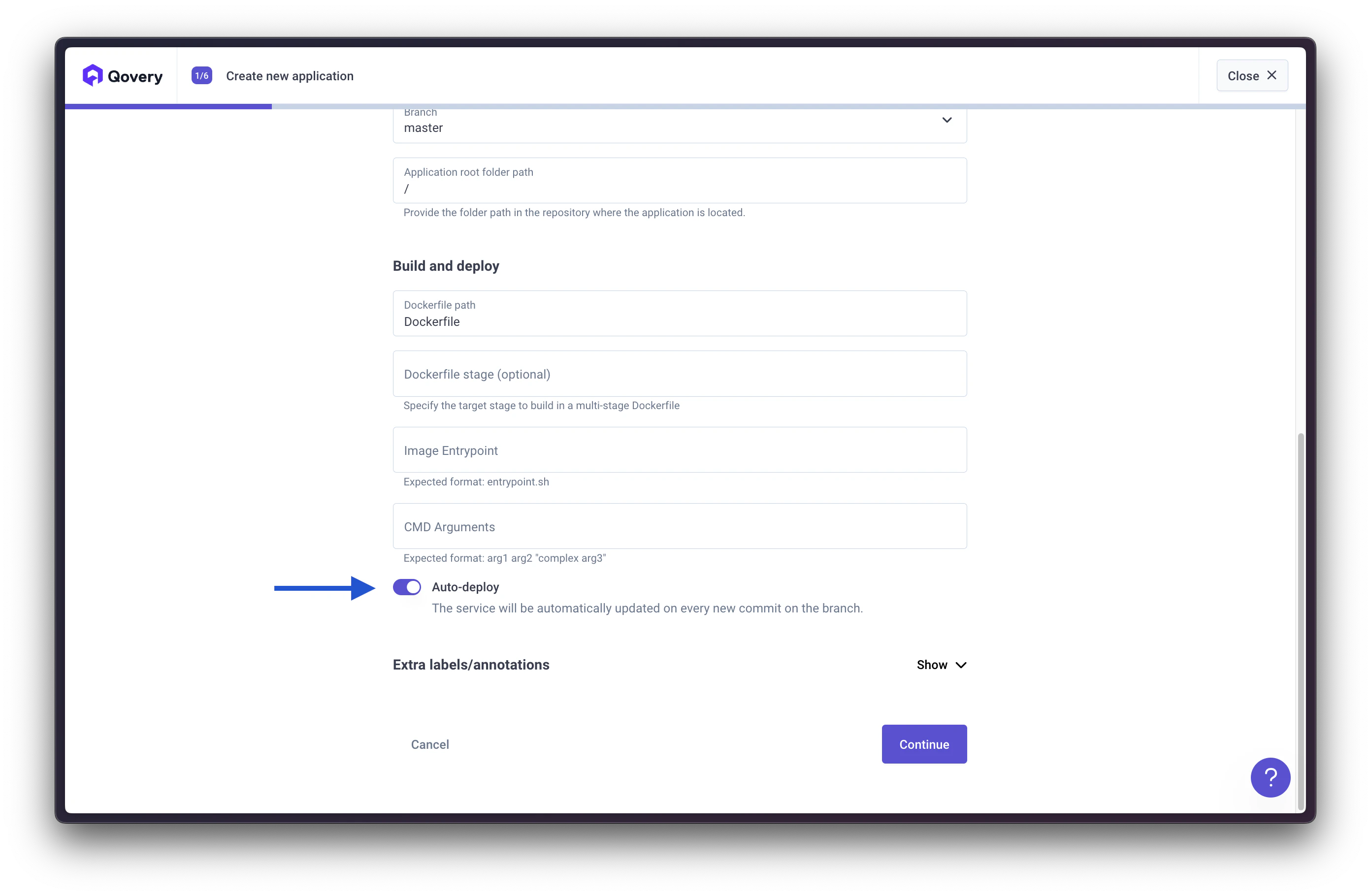 Auto-Deploy Creation Flow