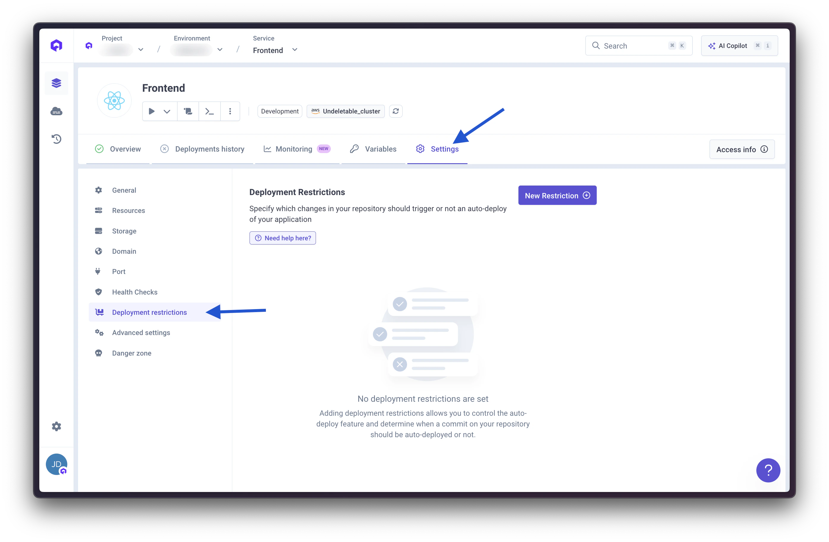 Deployment Restrictions