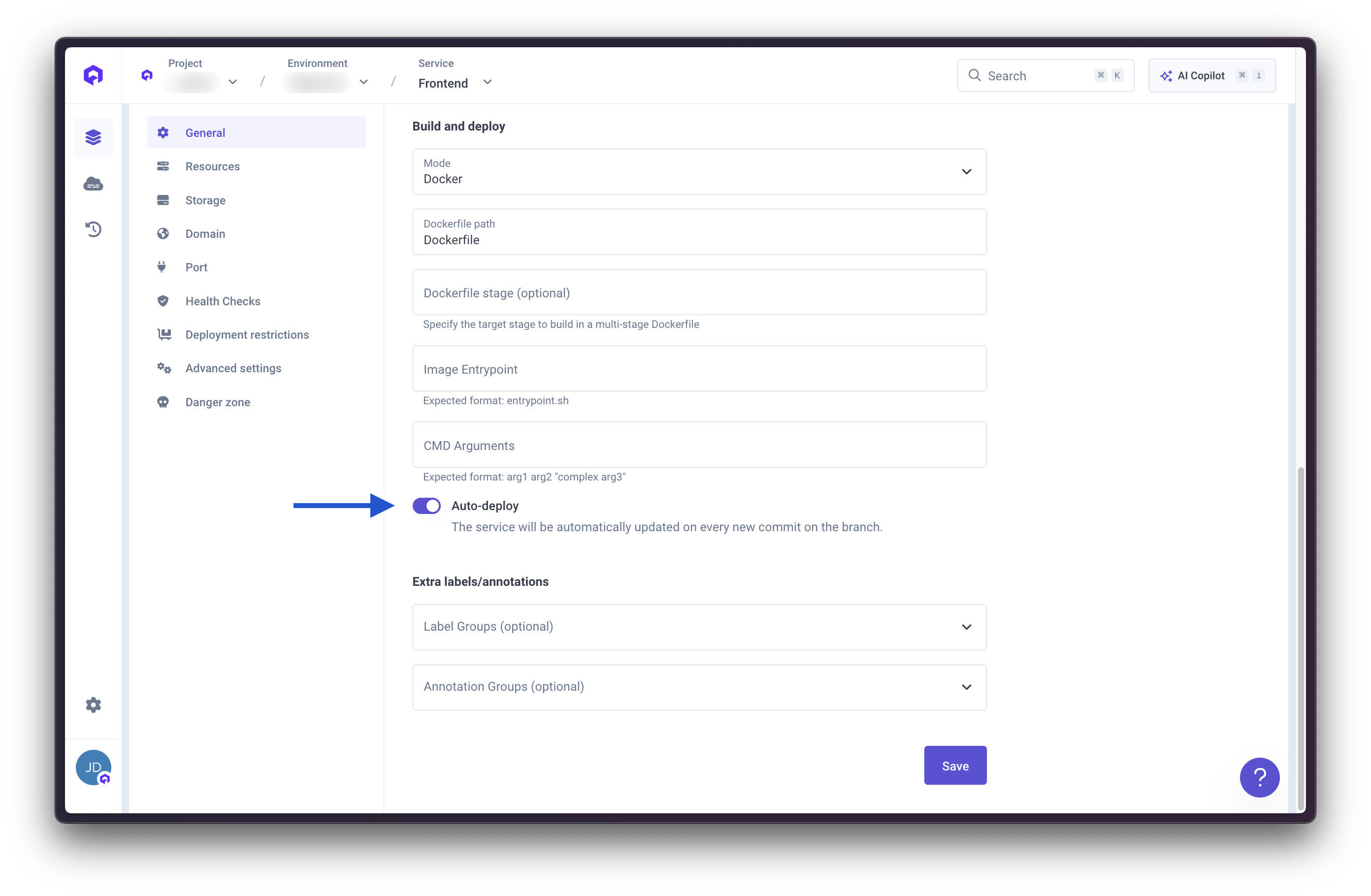 Auto-Deploy Settings