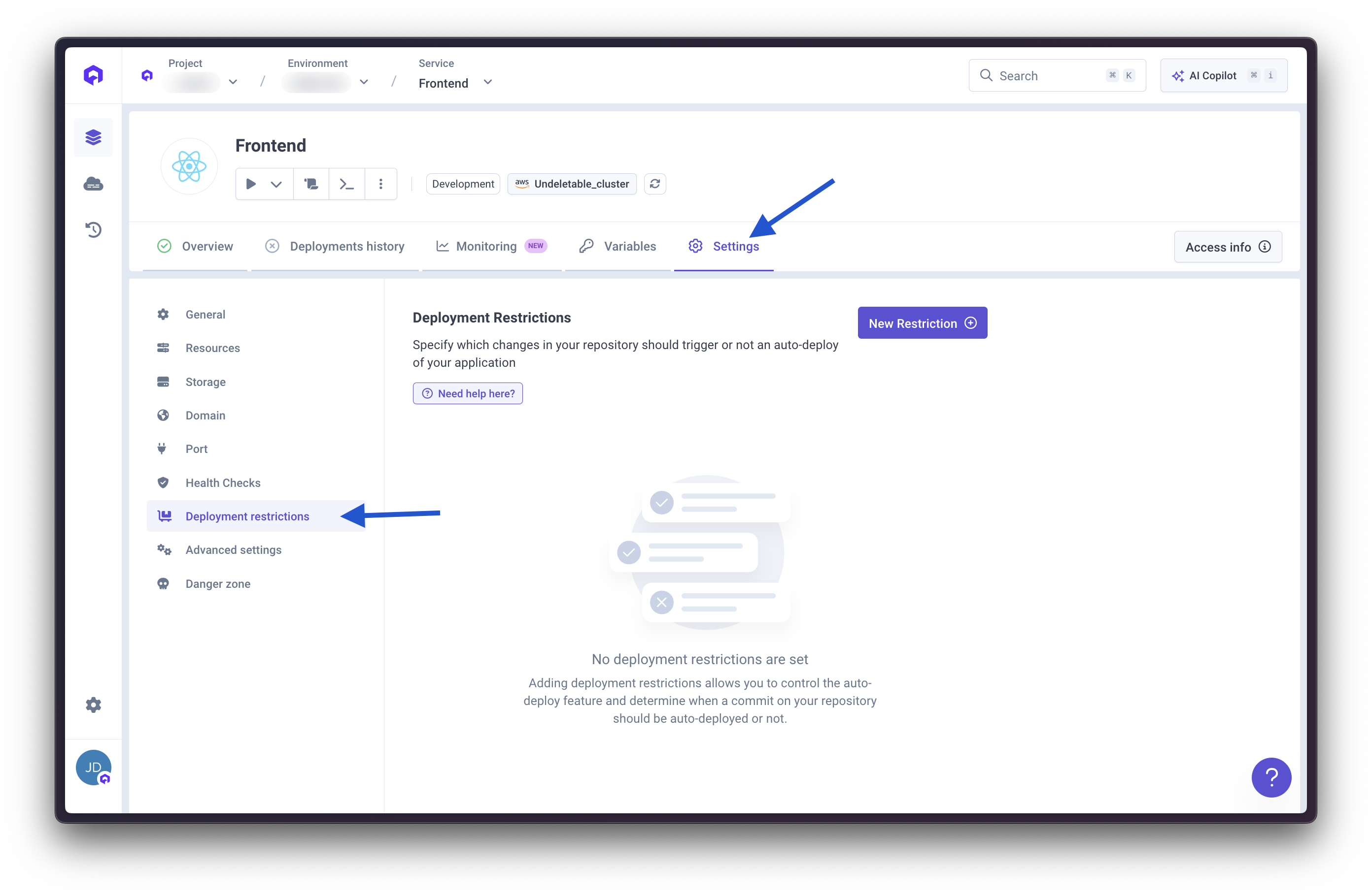 Deployment Restrictions