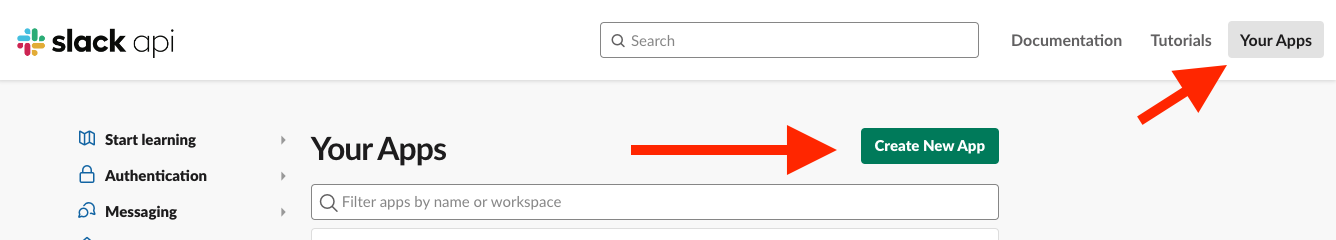 Create Slack App - Step 1