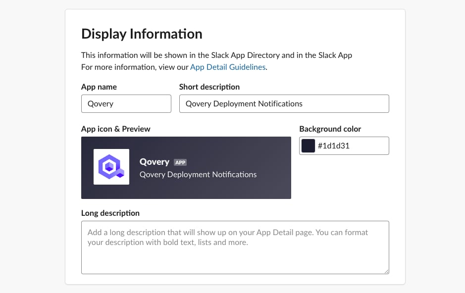 Customize Slack App