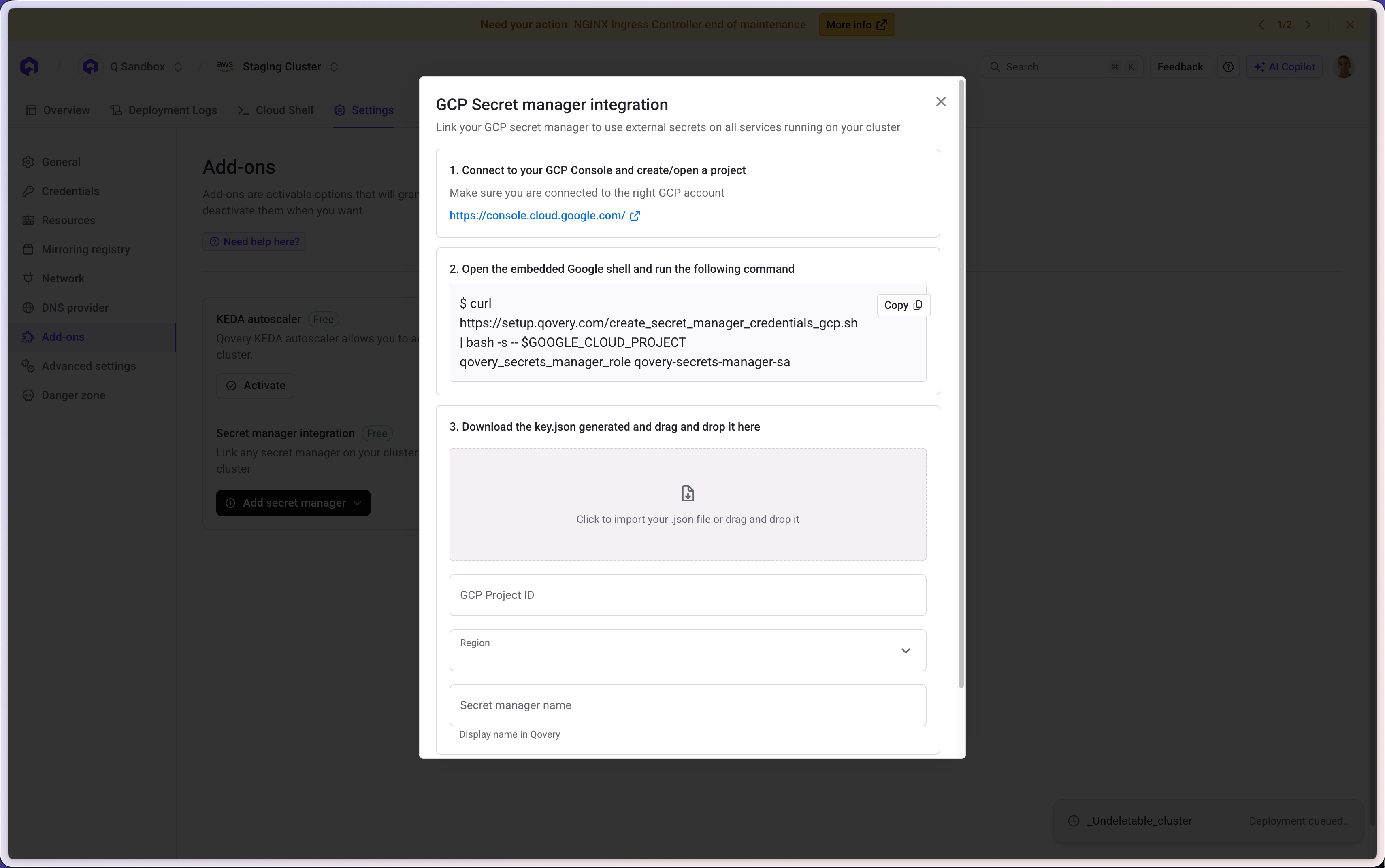 AWS GCP Secret Manager
