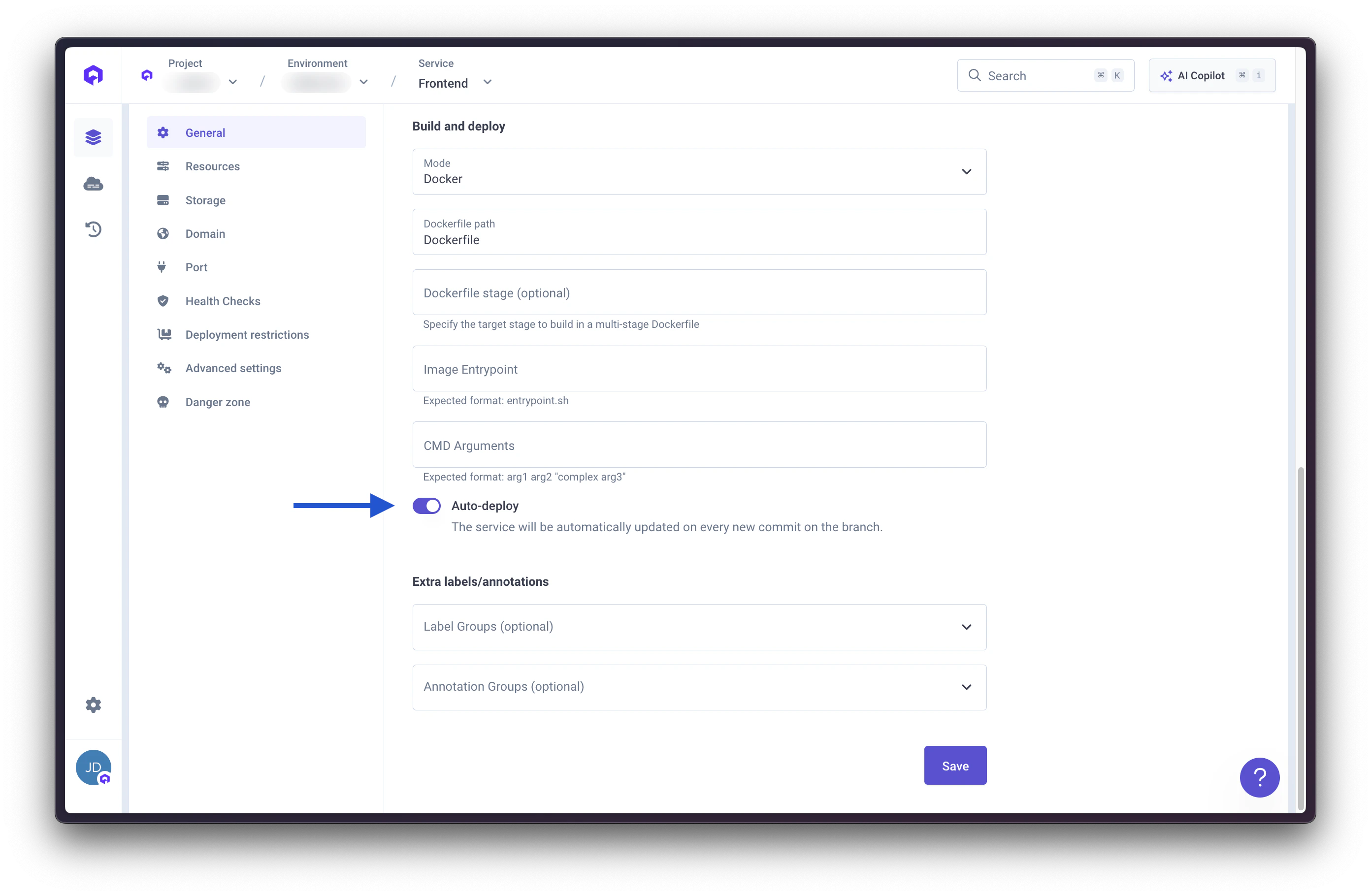 Auto-Deploy Settings