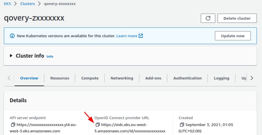 EKS OIDC provider URL