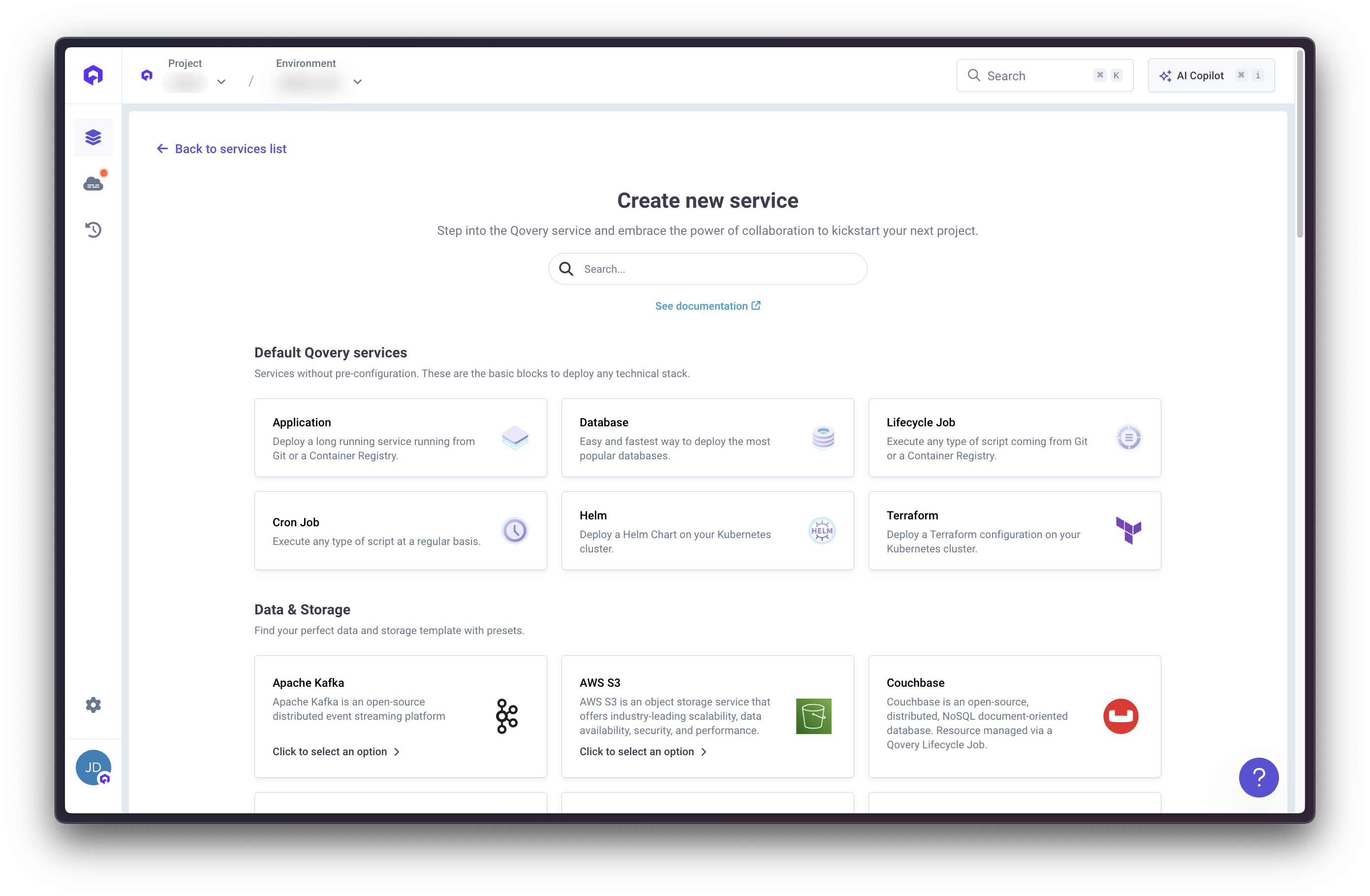 Create service account