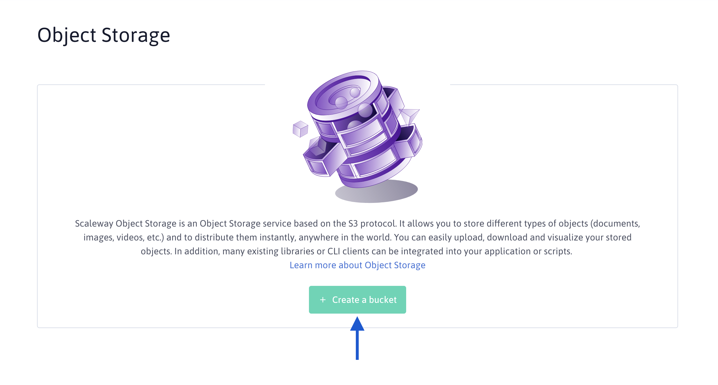 Scaleway bucket creation