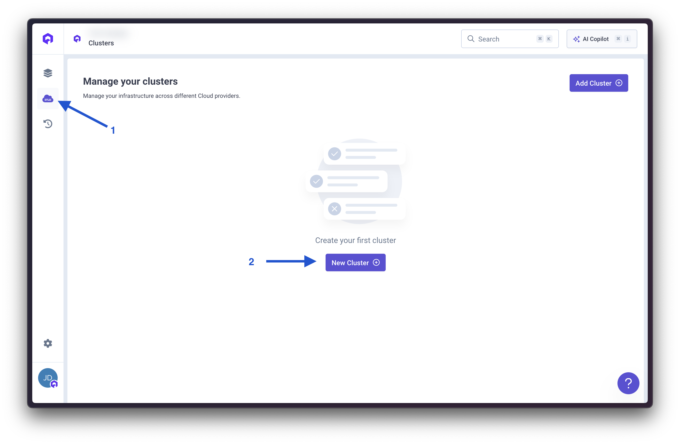 Create cluster in Qovery Console