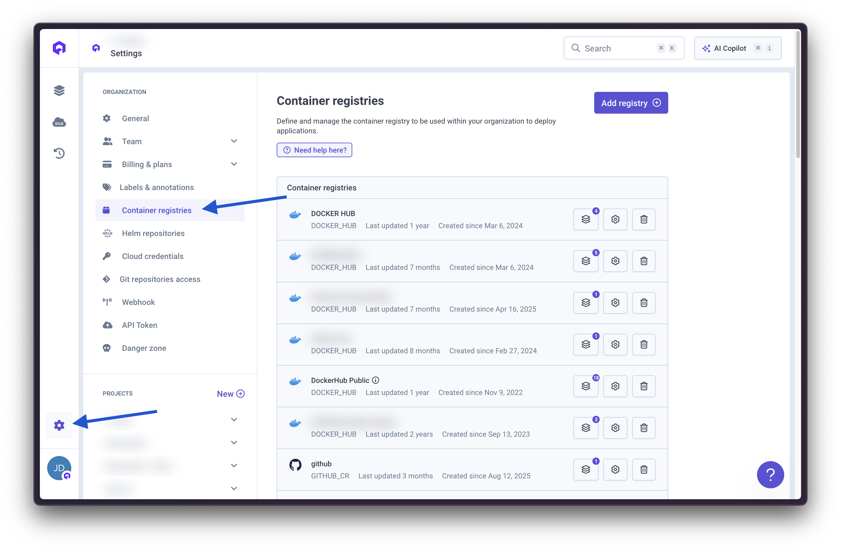 Container Registry Management