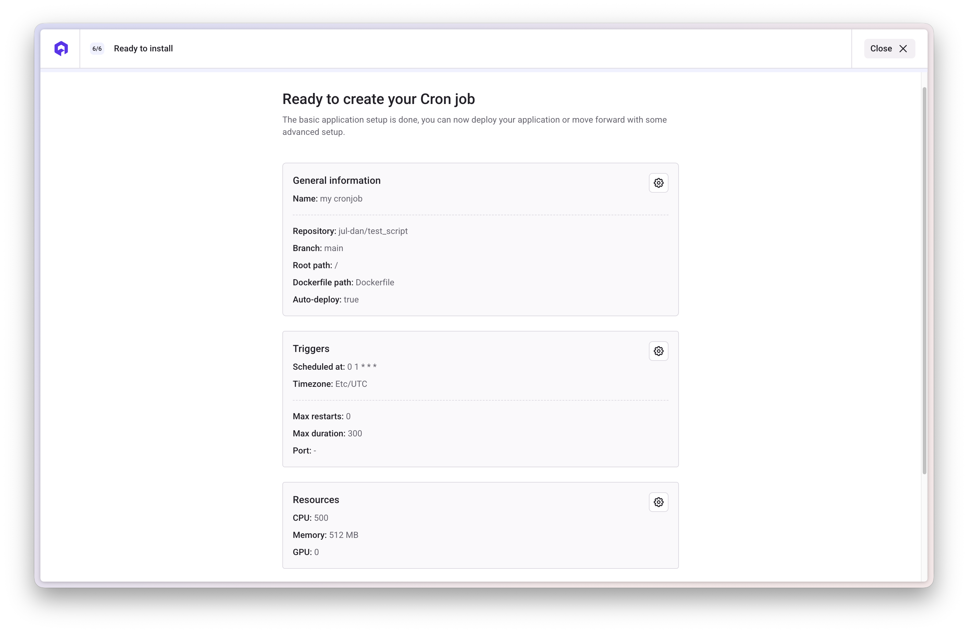Lifecycle Job Configuration