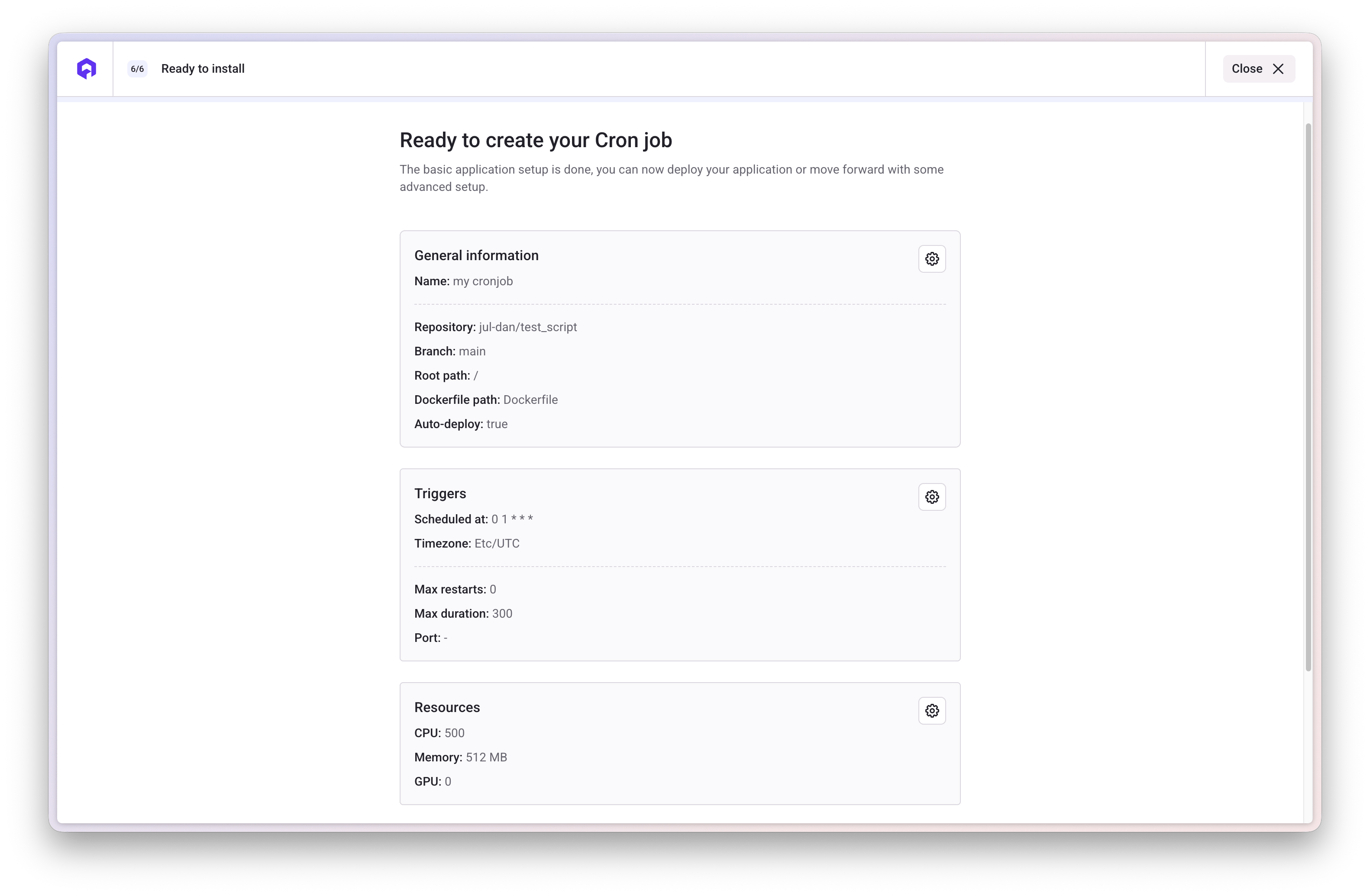 Lifecycle Job Configuration