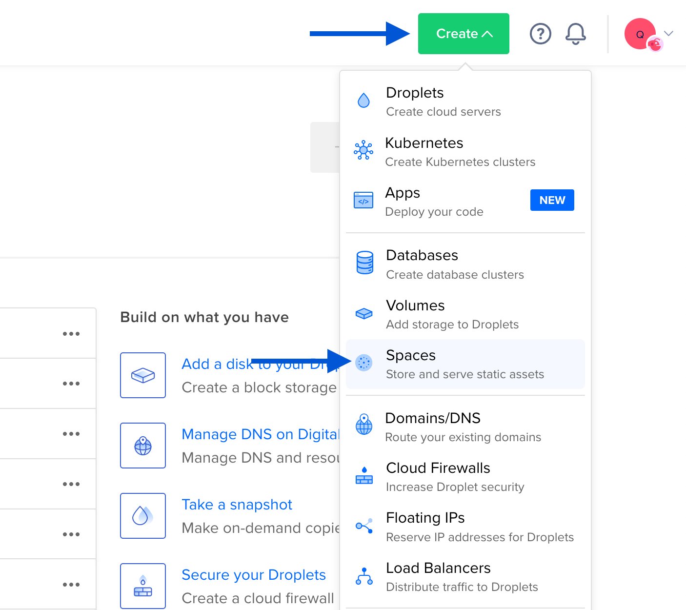 DigitalOcean Spaces creation