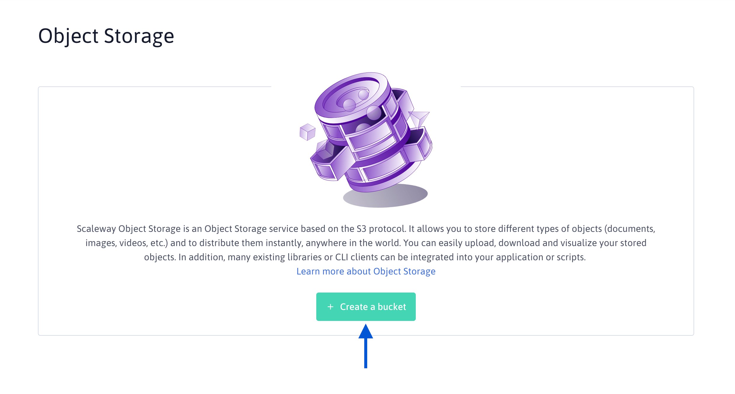 Scaleway bucket creation
