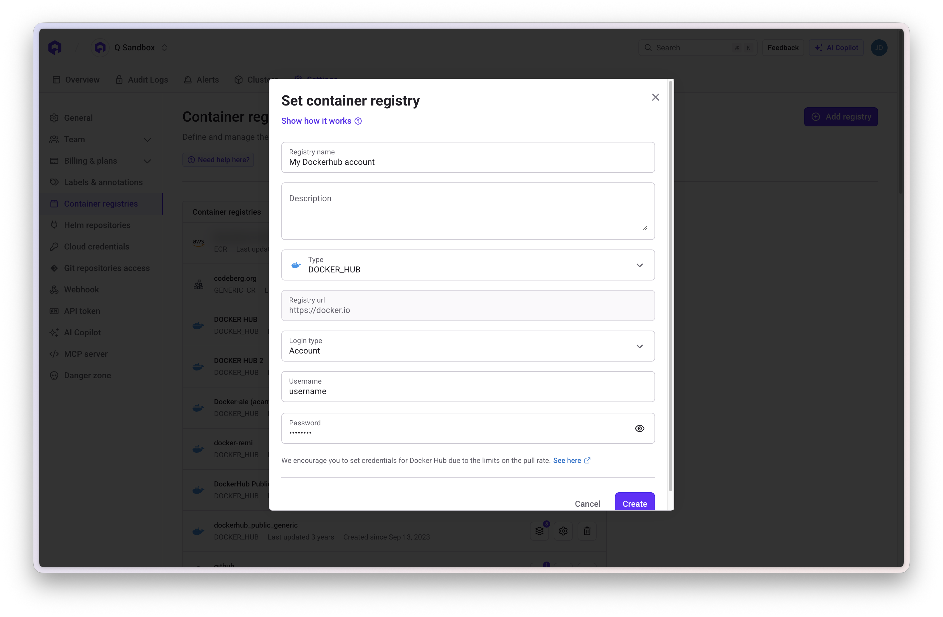 Container Registry Creation