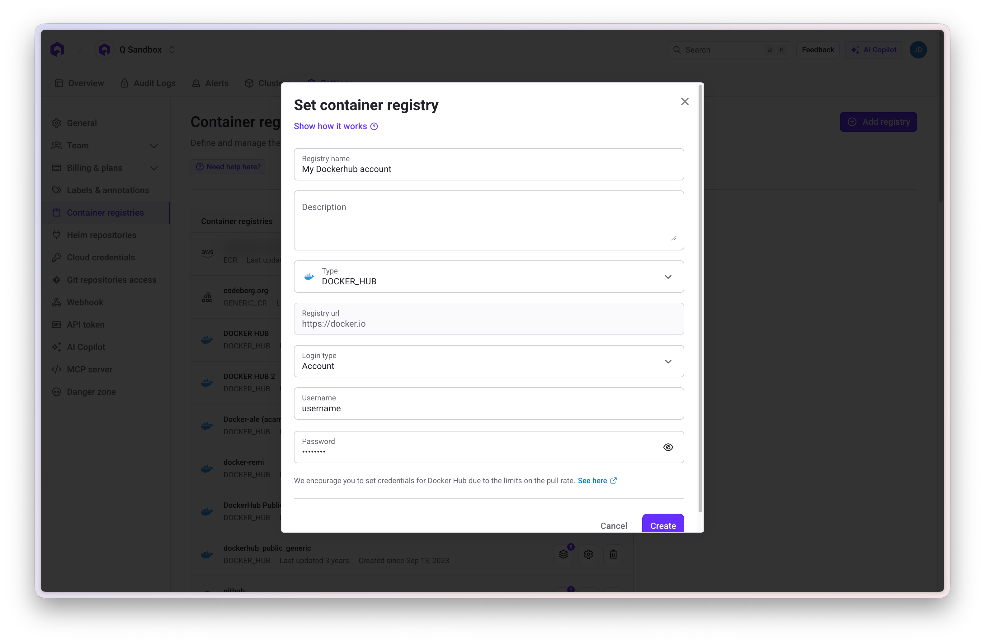 Container Registry Creation