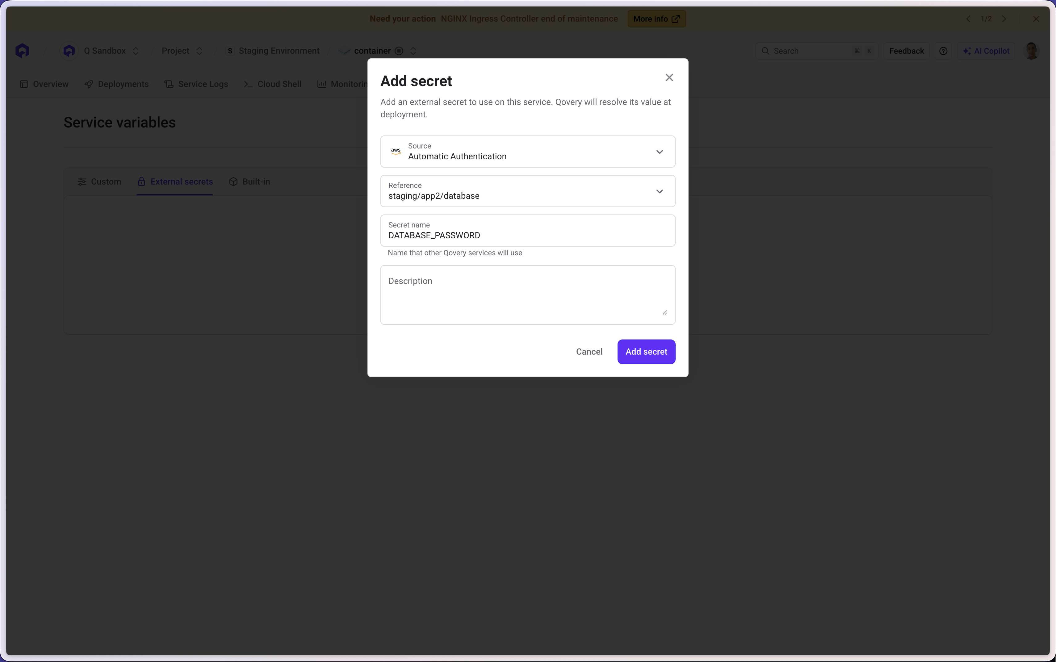 External Secrets details